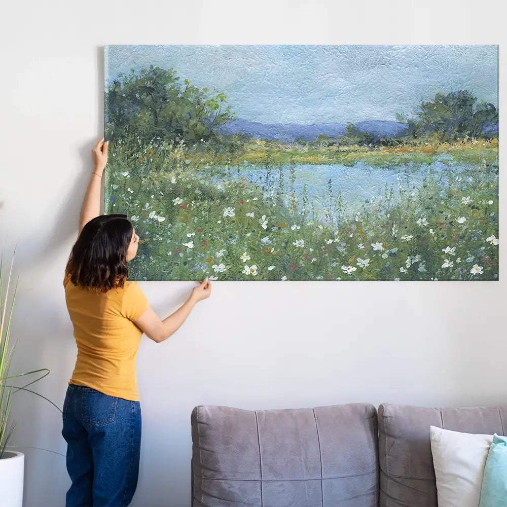 Wildflower Lake Oversized Canvas Print Wildflower Lake Oversized Canvas Print wall art product Carol Robinson