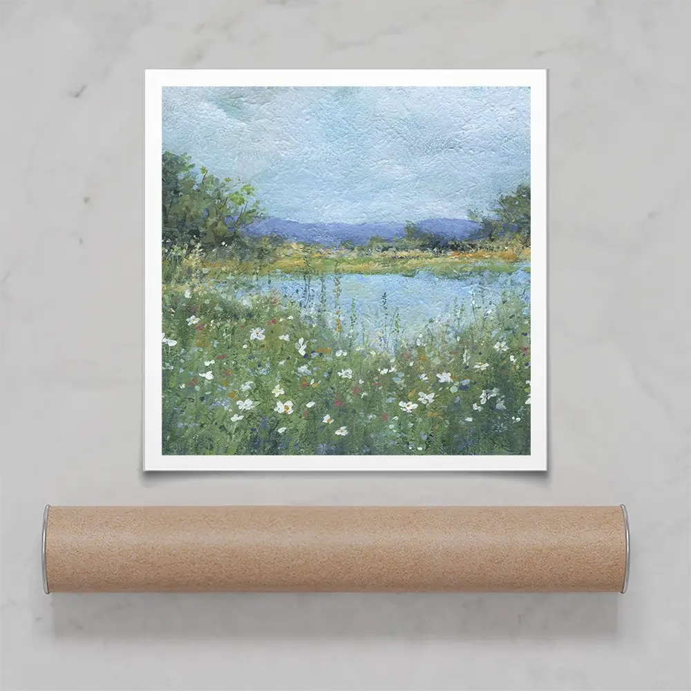 Wildflower Lake Square Art Print Wildflower Lake Square Art Print wall art product Carol Robinson