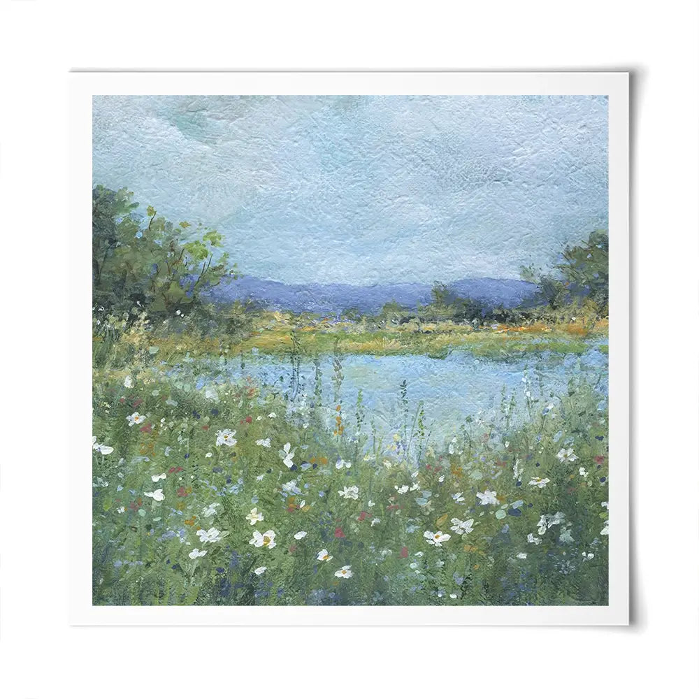 Wildflower Lake Square Art Print Wildflower Lake Square Art Print wall art product Carol Robinson