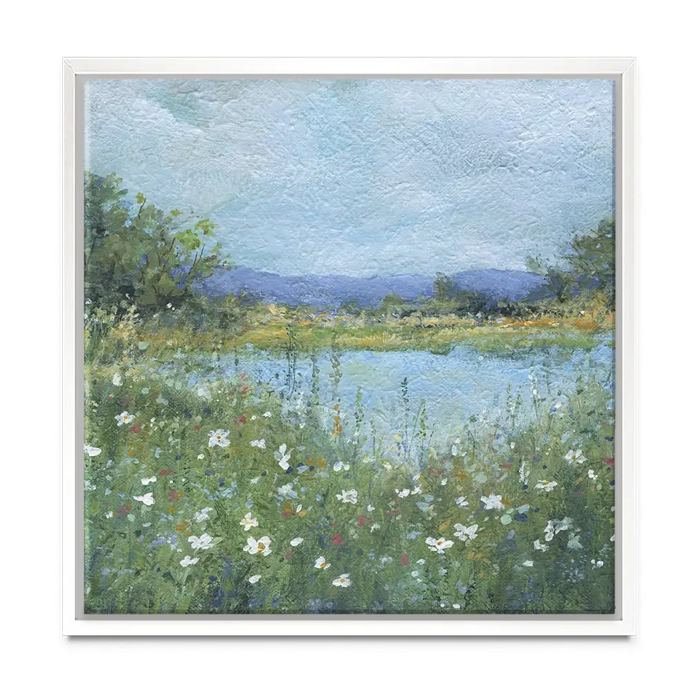 Wildflower Lake Square Canvas Print Wildflower Lake Square Canvas Print wall art product Carol Robinson