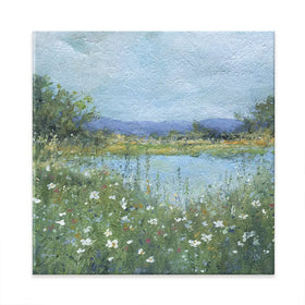 Wildflower Lake Square Canvas Print Wildflower Lake Square Canvas Print wall art product Carol Robinson