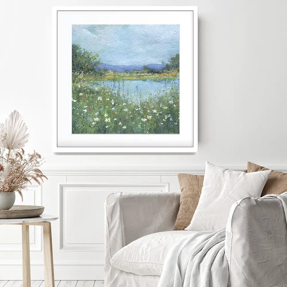 Wildflower Lake Square Framed Art Print Wildflower Lake Square Framed Art Print wall art product Carol Robinson