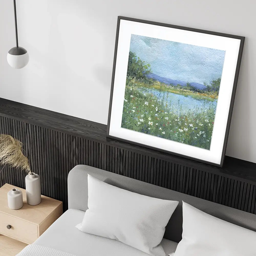 Wildflower Lake Square Framed Art Print Wildflower Lake Square Framed Art Print wall art product Carol Robinson