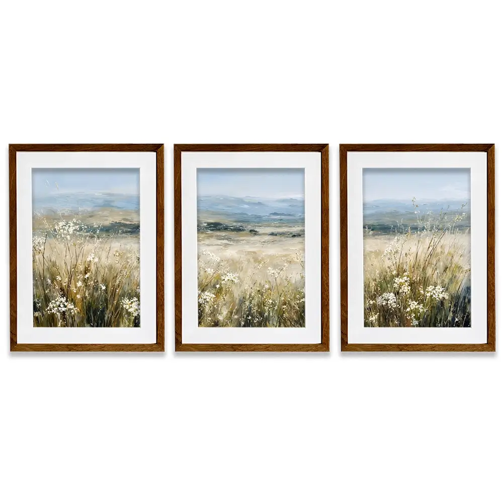 Wildflower Showcase Framed Art Print Trio Wildflower Showcase Framed Art Print Trio wall art product IAmHomeStudio