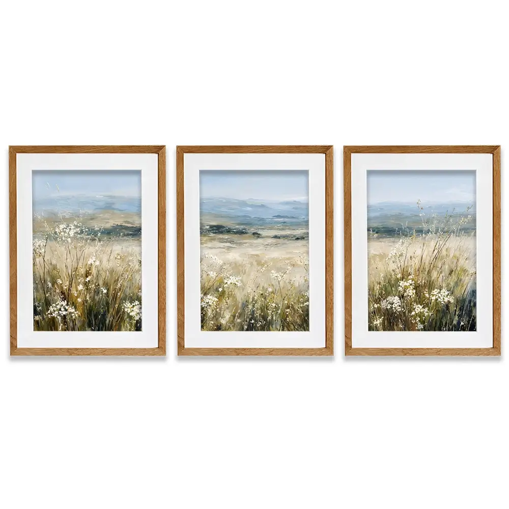 Wildflower Showcase Framed Art Print Trio Wildflower Showcase Framed Art Print Trio wall art product IAmHomeStudio