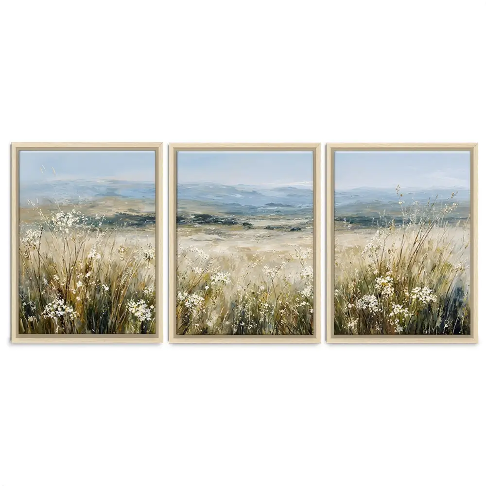 Wildflower Showcase Trio Canvas Print Wildflower Showcase Trio Canvas Print wall art product IAmHomeStudio