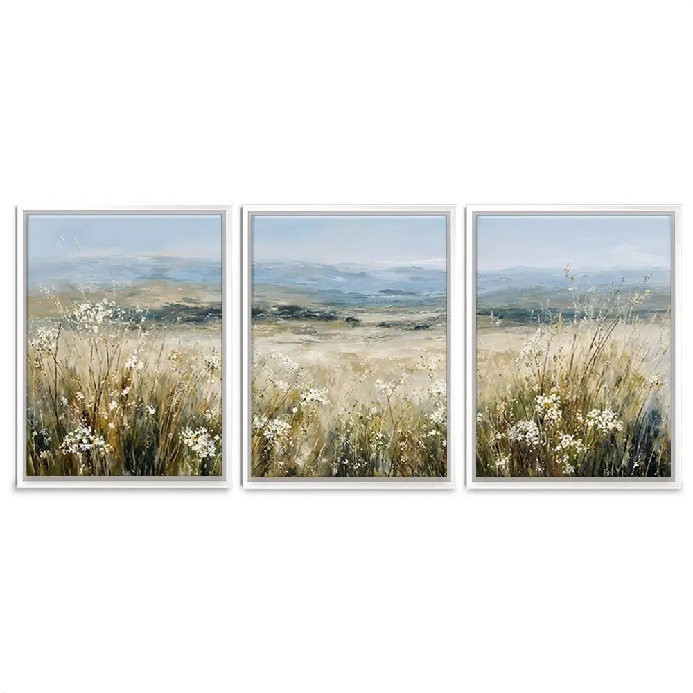 Wildflower Showcase Trio Canvas Print Wildflower Showcase Trio Canvas Print wall art product IAmHomeStudio