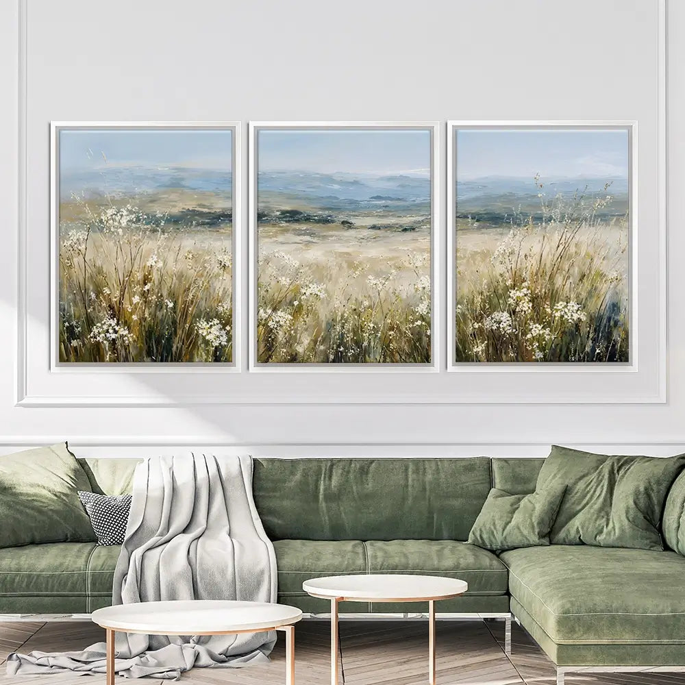 Wildflower Showcase Trio Canvas Print Wildflower Showcase Trio Canvas Print wall art product IAmHomeStudio