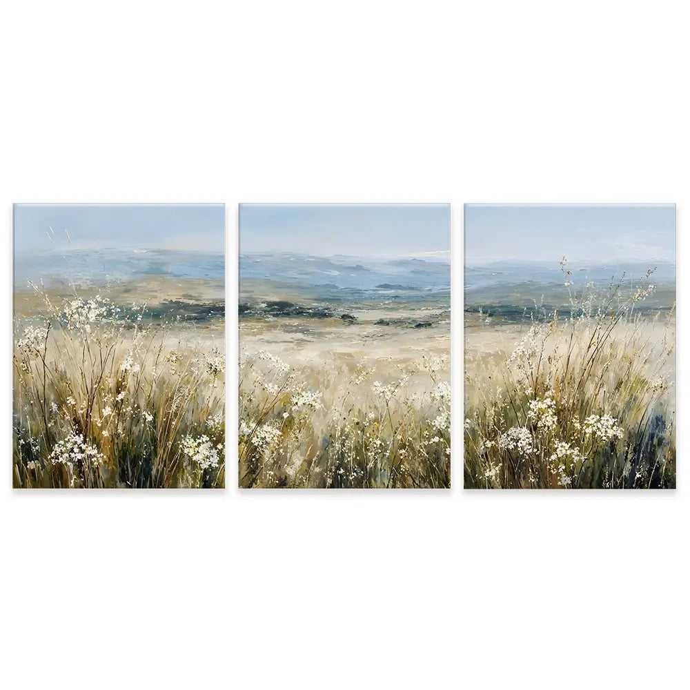 Wildflower Showcase Trio Canvas Print Wildflower Showcase Trio Canvas Print wall art product IAmHomeStudio