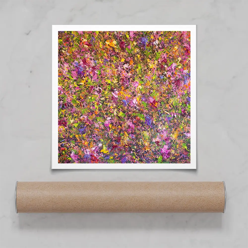 Wildflower Symphony Square Art Print Wildflower Symphony Square Art Print wall art product Osnat Tzadok