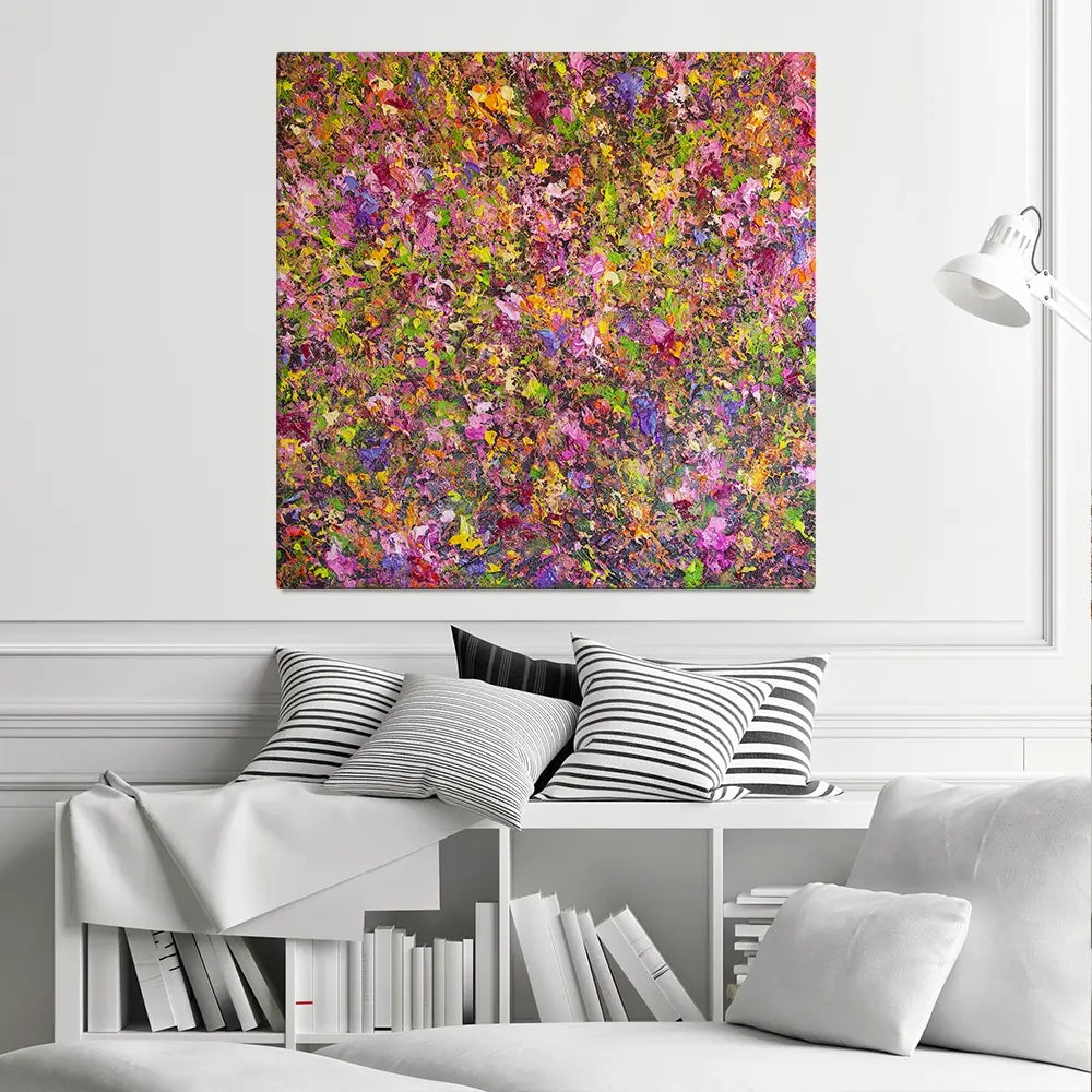 Wildflower Symphony Square Canvas Print Wildflower Symphony Square Canvas Print wall art product Osnat Tzadok