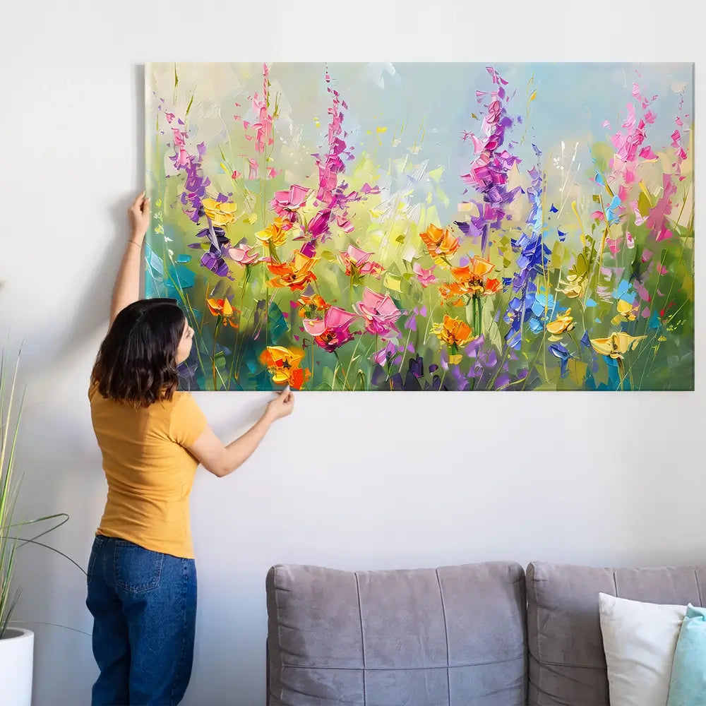 Wildflowers In Springtime Oversized Canvas Print Wildflowers In Springtime Oversized Canvas Print wall art product Art Print Shop