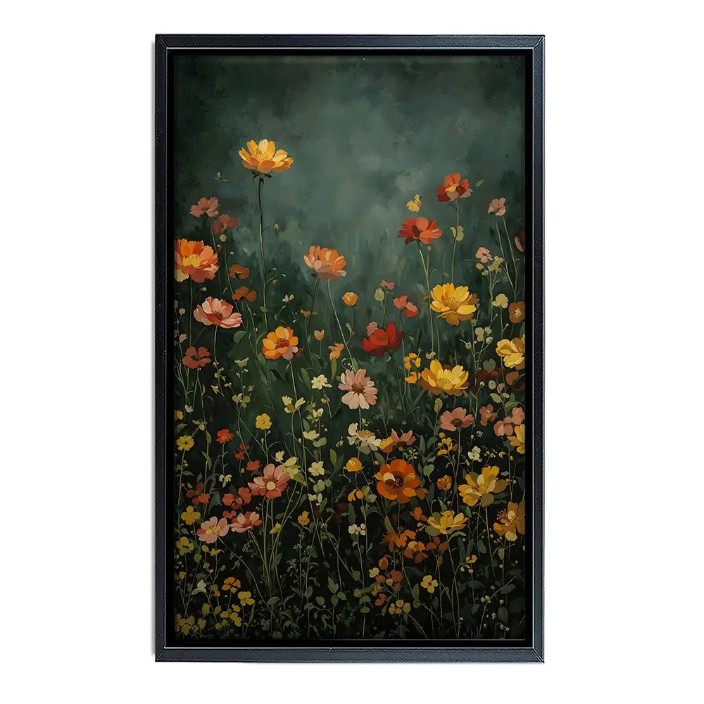 Wildflowers In The Dark Canvas Print Wildflowers In The Dark Canvas Print wall art product IAmHomeStudio