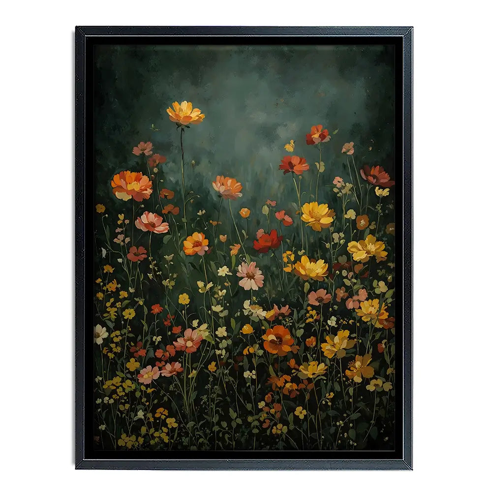 Wildflowers In The Dark Canvas Print Wildflowers In The Dark Canvas Print wall art product IAmHomeStudio