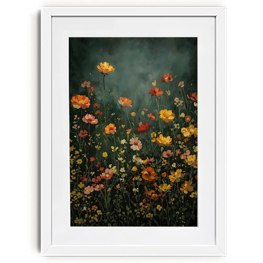 Wildflowers In The Dark Framed Art Print Wildflowers In The Dark Framed Art Print wall art product IAmHomeStudio