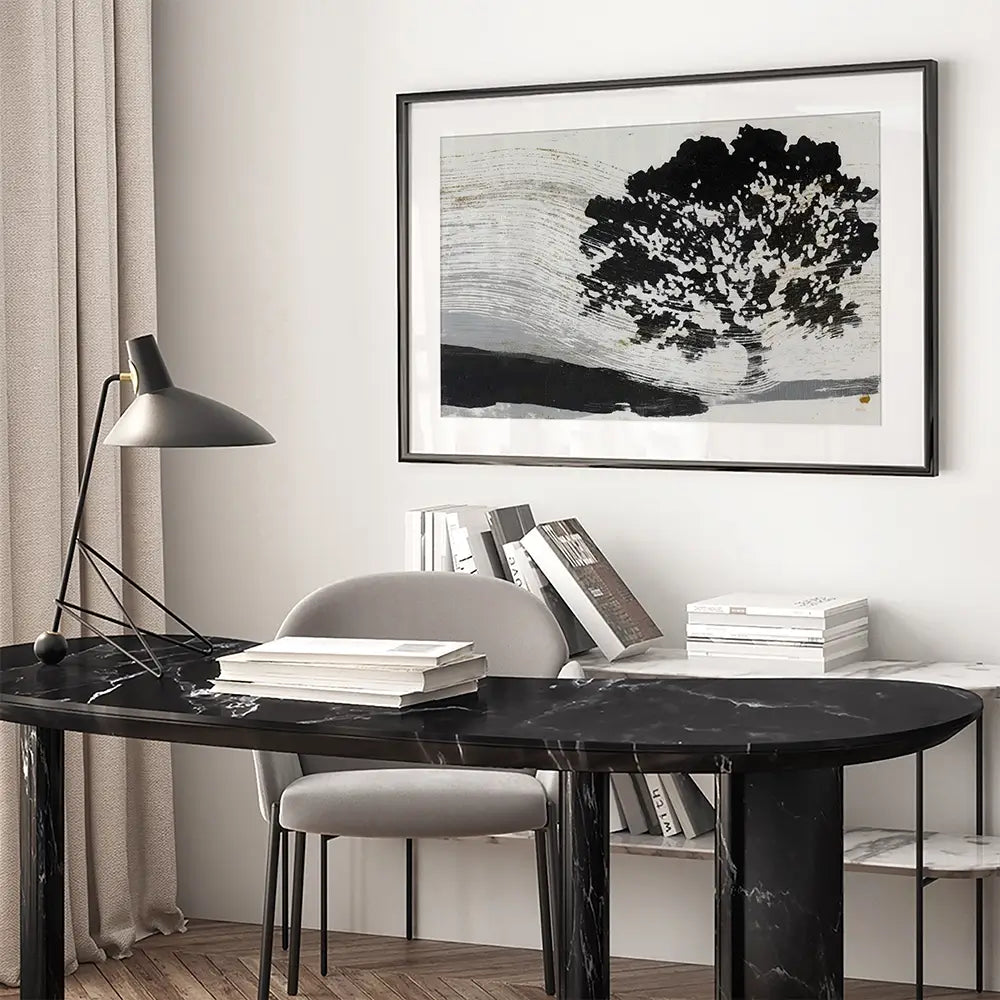Wind Bent Tree Framed Art Print Wind Bent Tree Framed Art Print wall art product Chromatic Storm Studio