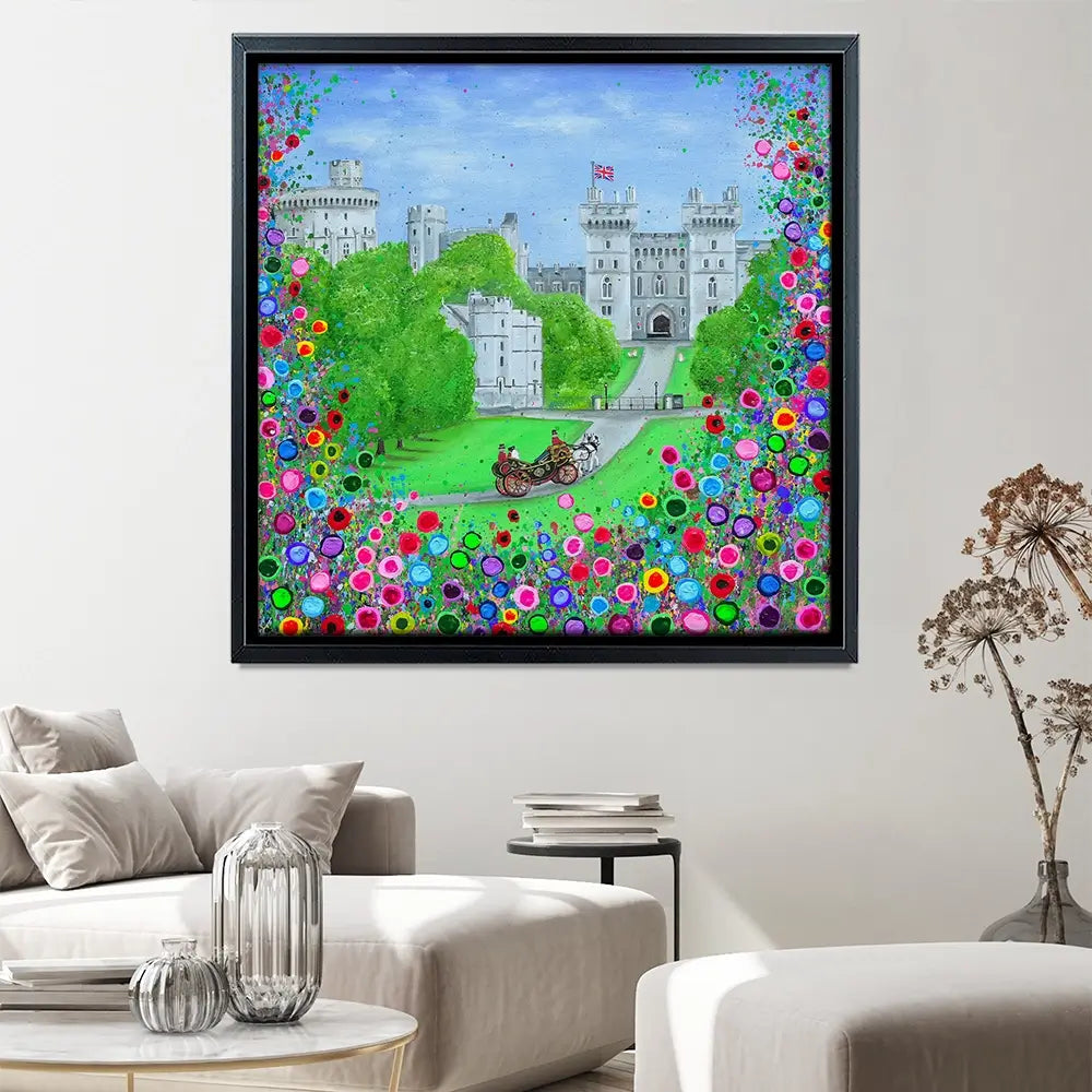 Windsor Castle Royal Edition Square Canvas Print Windsor Castle Royal Edition Square Canvas Print wall art product Jo Gough