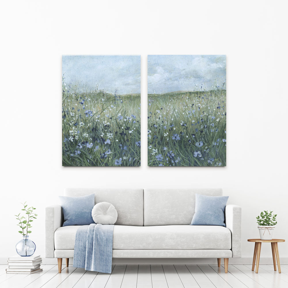 Windswept Wildflower Field Duo Canvas Print Windswept Wildflower Field Duo Canvas Print wall art product Carol Robinson