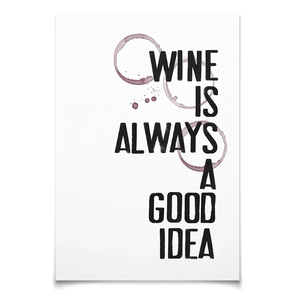 Wine Always Art Print Wine Always Art Print wall art product Deborah Velasquez