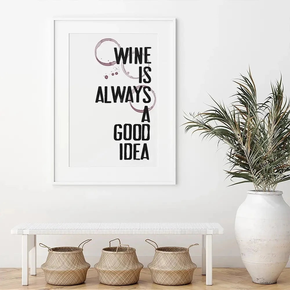 Wine Always Framed Art Print Wine Always Framed Art Print wall art product Deborah Velasquez