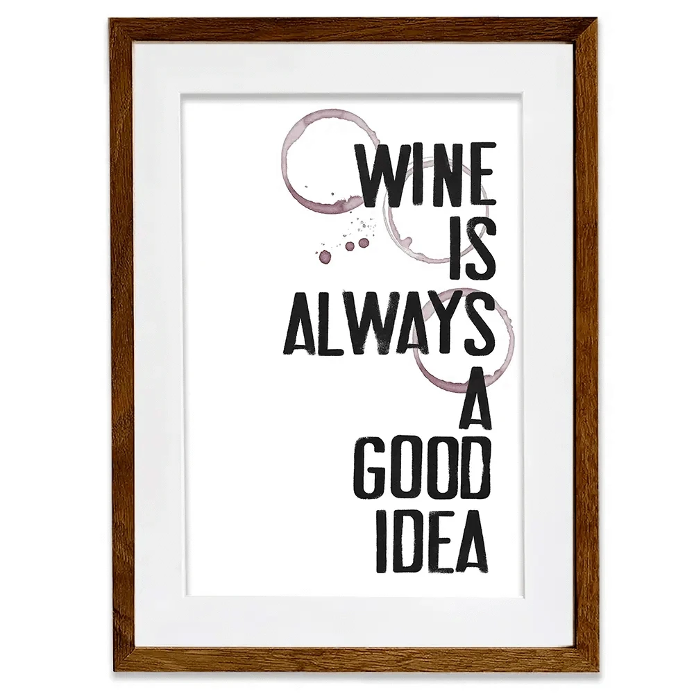 Wine Always Framed Art Print Wine Always Framed Art Print wall art product Deborah Velasquez