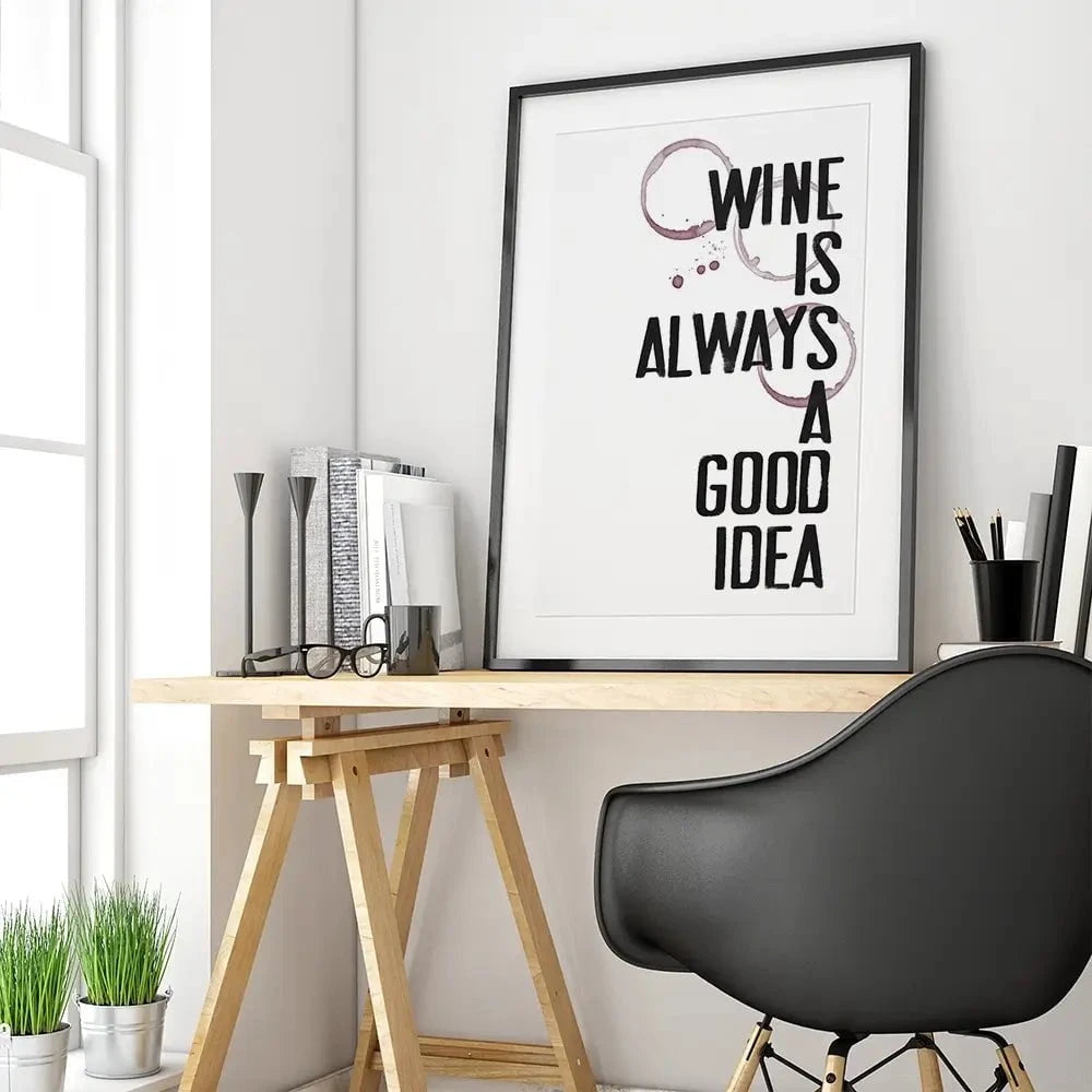 Wine Always Framed Art Print Wine Always Framed Art Print wall art product Deborah Velasquez