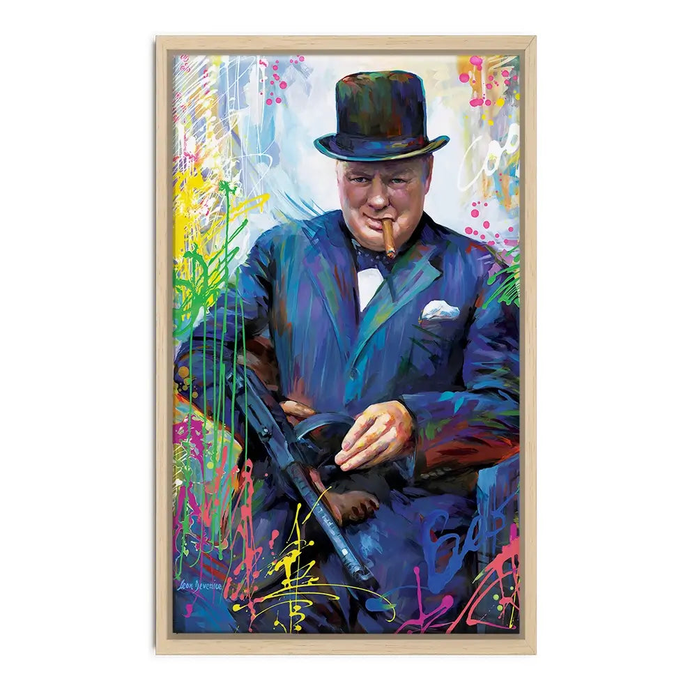 Winston Churchill Oversized Canvas Print Winston Churchill Oversized Canvas Print wall art product Art Print Shop