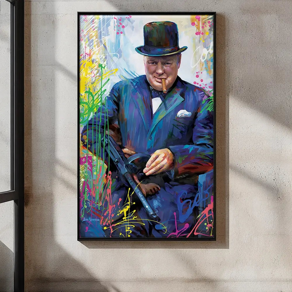 Winston Churchill Oversized Canvas Print Winston Churchill Oversized Canvas Print wall art product Art Print Shop