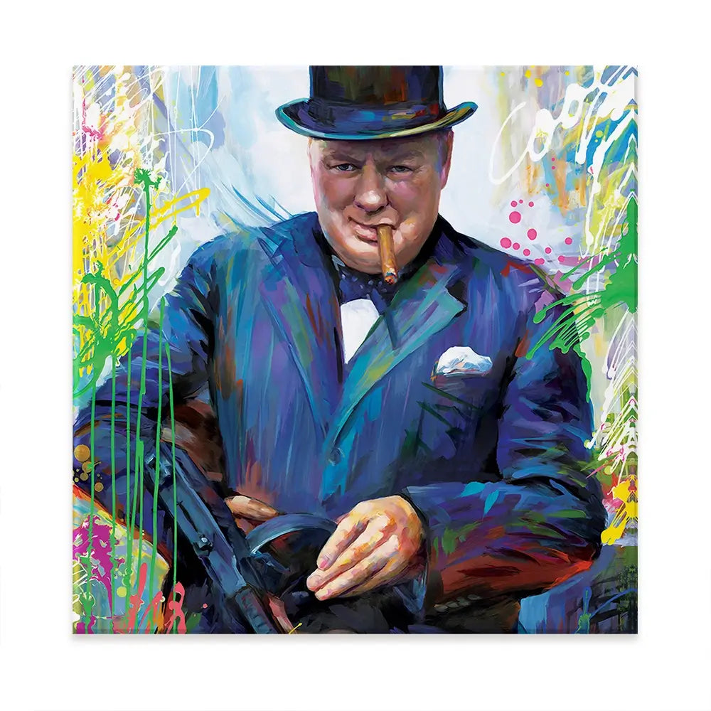 Winston Churchill Oversized Canvas Print Winston Churchill Oversized Canvas Print wall art product Art Print Shop