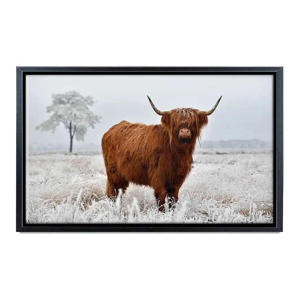 Winter Cow Canvas Print Winter Cow Canvas Print wall art product defotoberg / Shutterstock