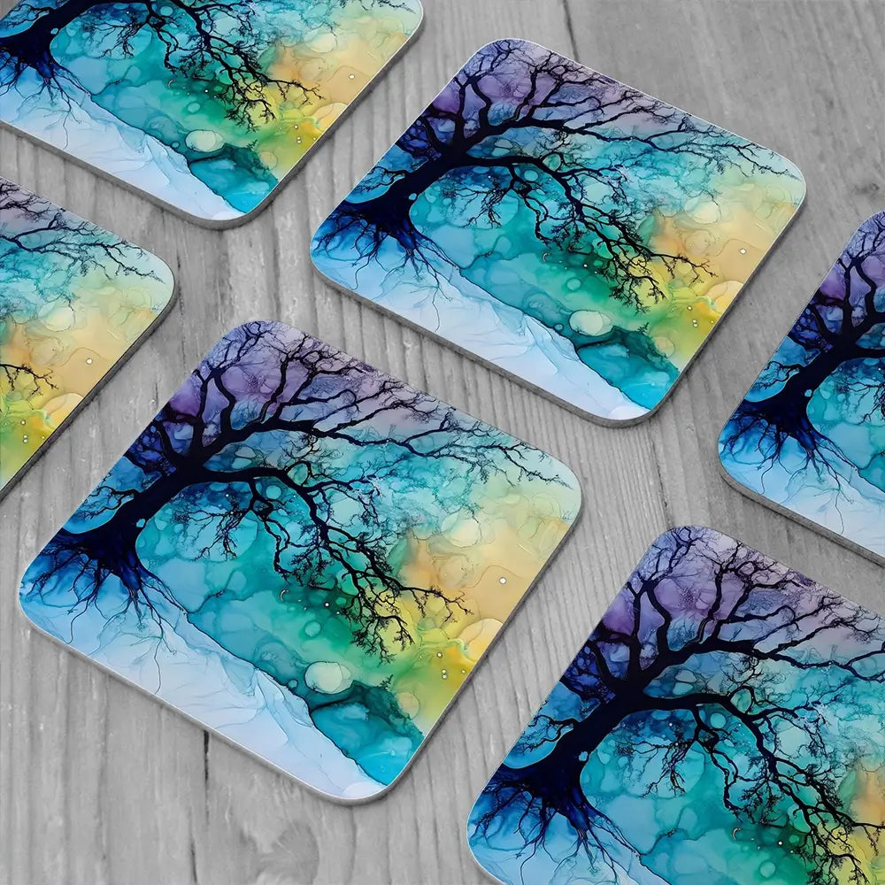 Winter Dawn Coaster Set Winter Dawn Coaster Set wall art product Art Print Shop