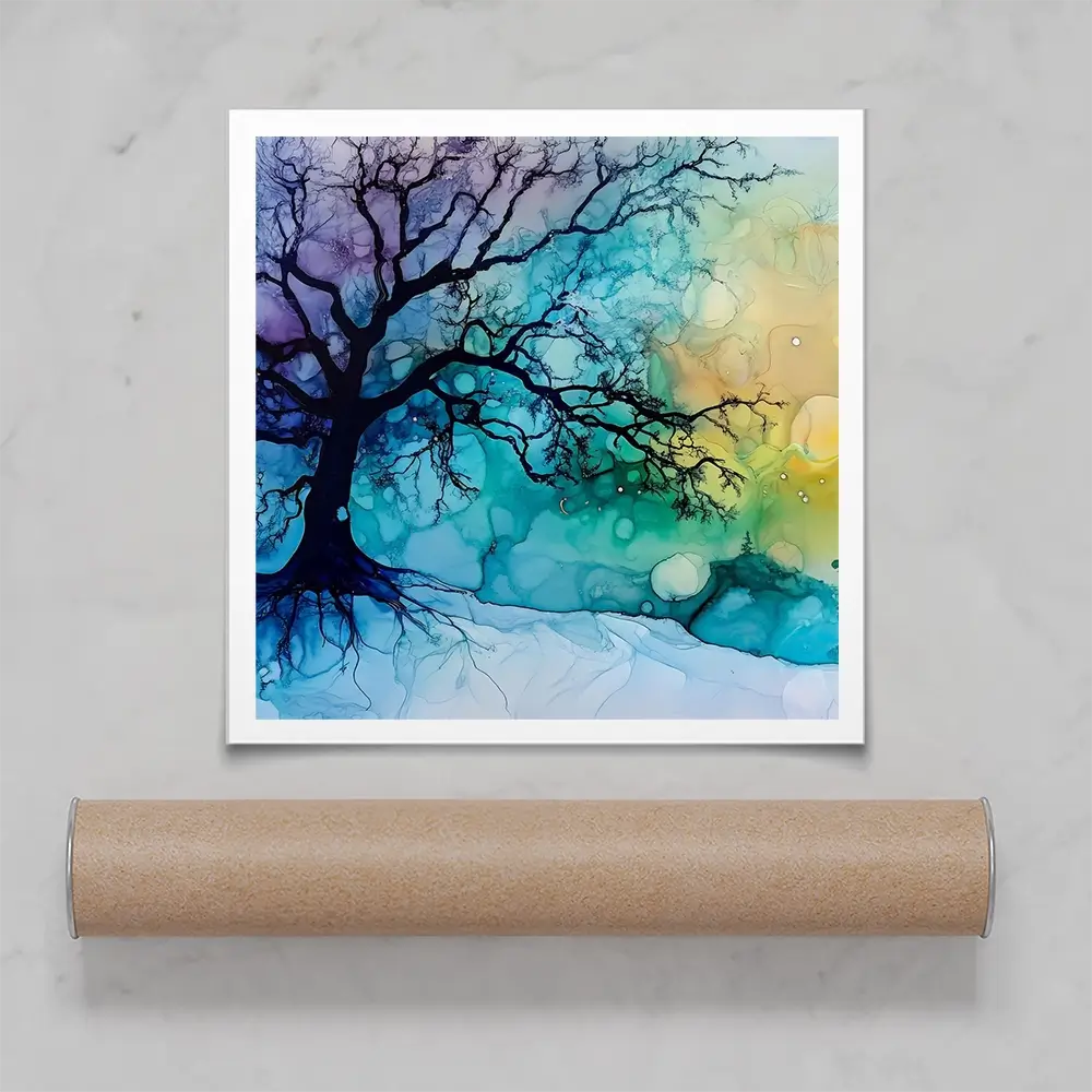 Winter Dawn Square Art Print Winter Dawn Square Art Print wall art product Art Print Shop