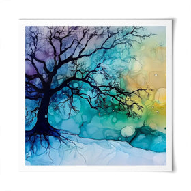 Winter Dawn Square Art Print Winter Dawn Square Art Print wall art product Art Print Shop