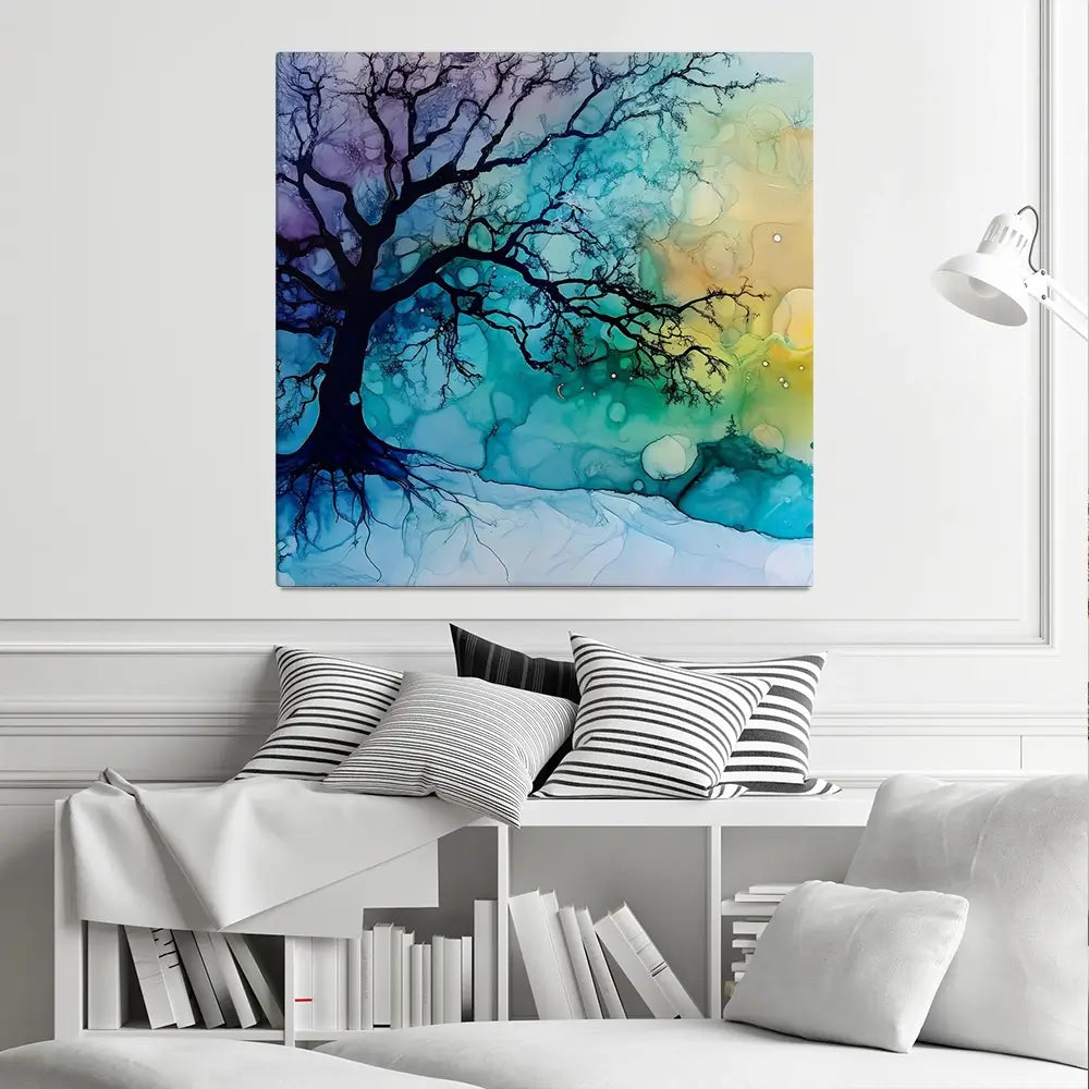 Winter Dawn Square Canvas Print Winter Dawn Square Canvas Print wall art product Art Print Shop