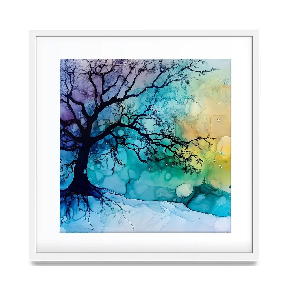 Winter Dawn Square Framed Art Print Winter Dawn Square Framed Art Print wall art product Art Print Shop