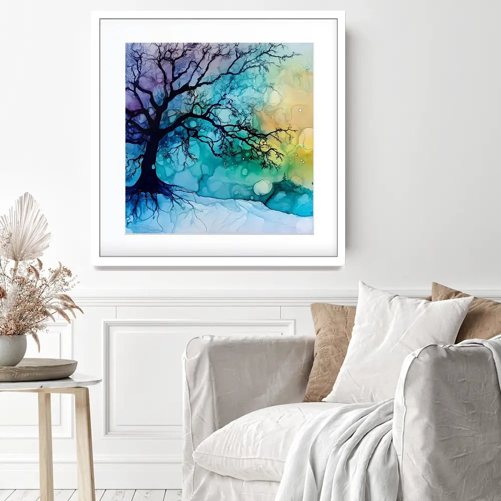 Winter Dawn Square Framed Art Print Winter Dawn Square Framed Art Print wall art product Art Print Shop
