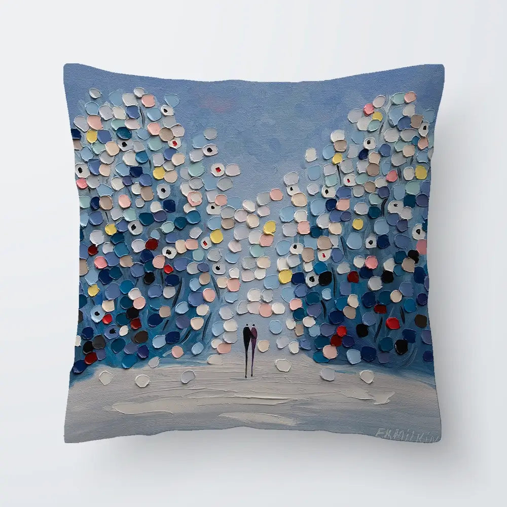 Winter In The Garden Cushion Winter In The Garden Cushion wall art product Ekaterina Ermilkina