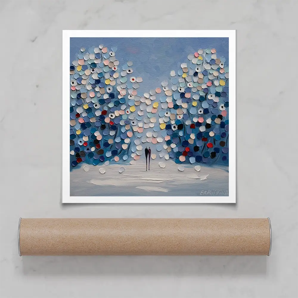Winter In The Garden Square Art Print Winter In The Garden Square Art Print wall art product Ekaterina Ermilkina