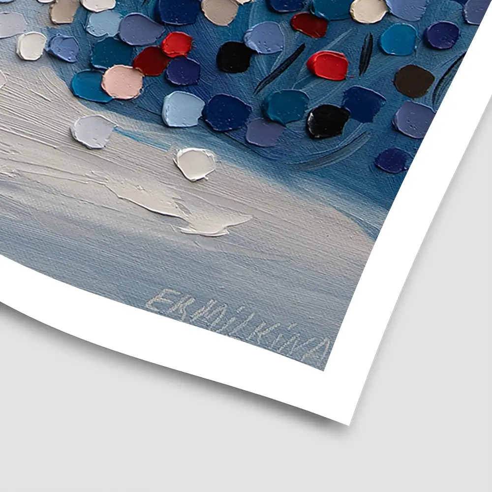 Winter In The Garden Square Art Print Winter In The Garden Square Art Print wall art product Ekaterina Ermilkina