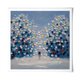 Winter In The Garden Square Art Print Winter In The Garden Square Art Print wall art product Ekaterina Ermilkina