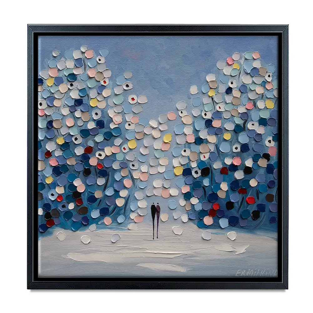 Winter In The Garden Square Canvas Print Winter In The Garden Square Canvas Print wall art product Ekaterina Ermilkina