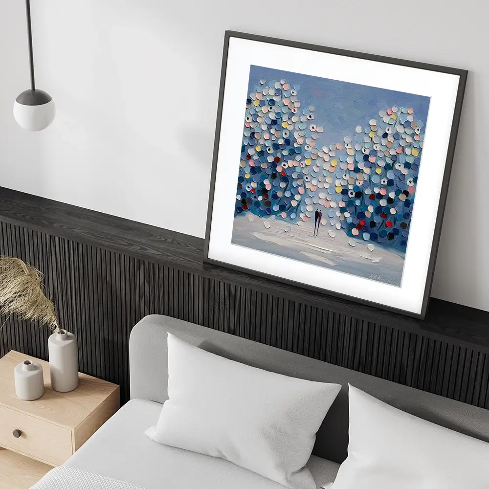 Winter In The Garden Square Framed Art Print Winter In The Garden Square Framed Art Print wall art product Ekaterina Ermilkina