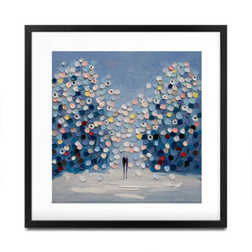 Winter In The Garden Square Framed Art Print Winter In The Garden Square Framed Art Print wall art product Ekaterina Ermilkina