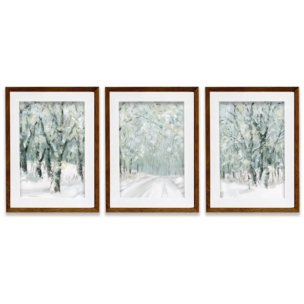 Winter Lane Framed Art Print Trio Winter Lane Framed Art Print Trio wall art product Carol Robinson