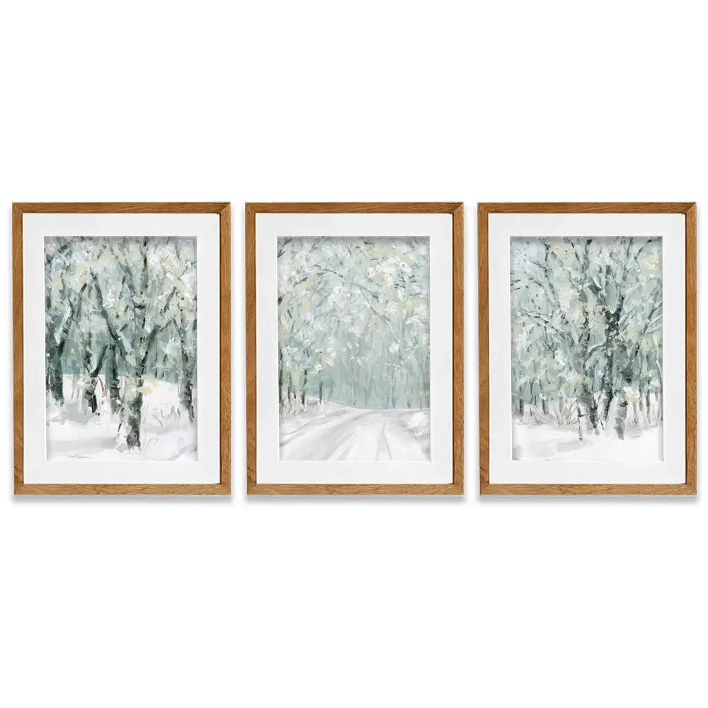 Winter Lane Framed Art Print Trio Winter Lane Framed Art Print Trio wall art product Carol Robinson