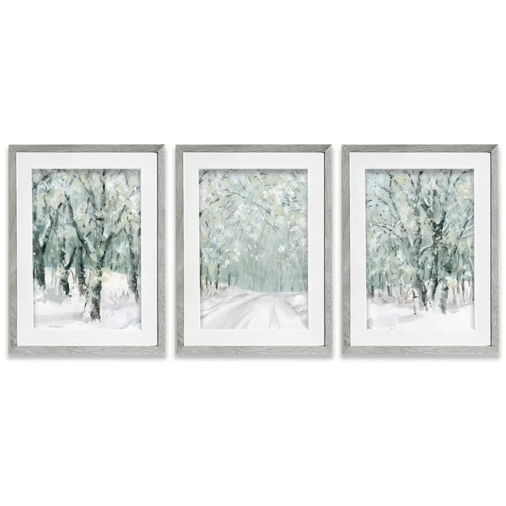 Winter Lane Framed Art Print Trio Winter Lane Framed Art Print Trio wall art product Carol Robinson