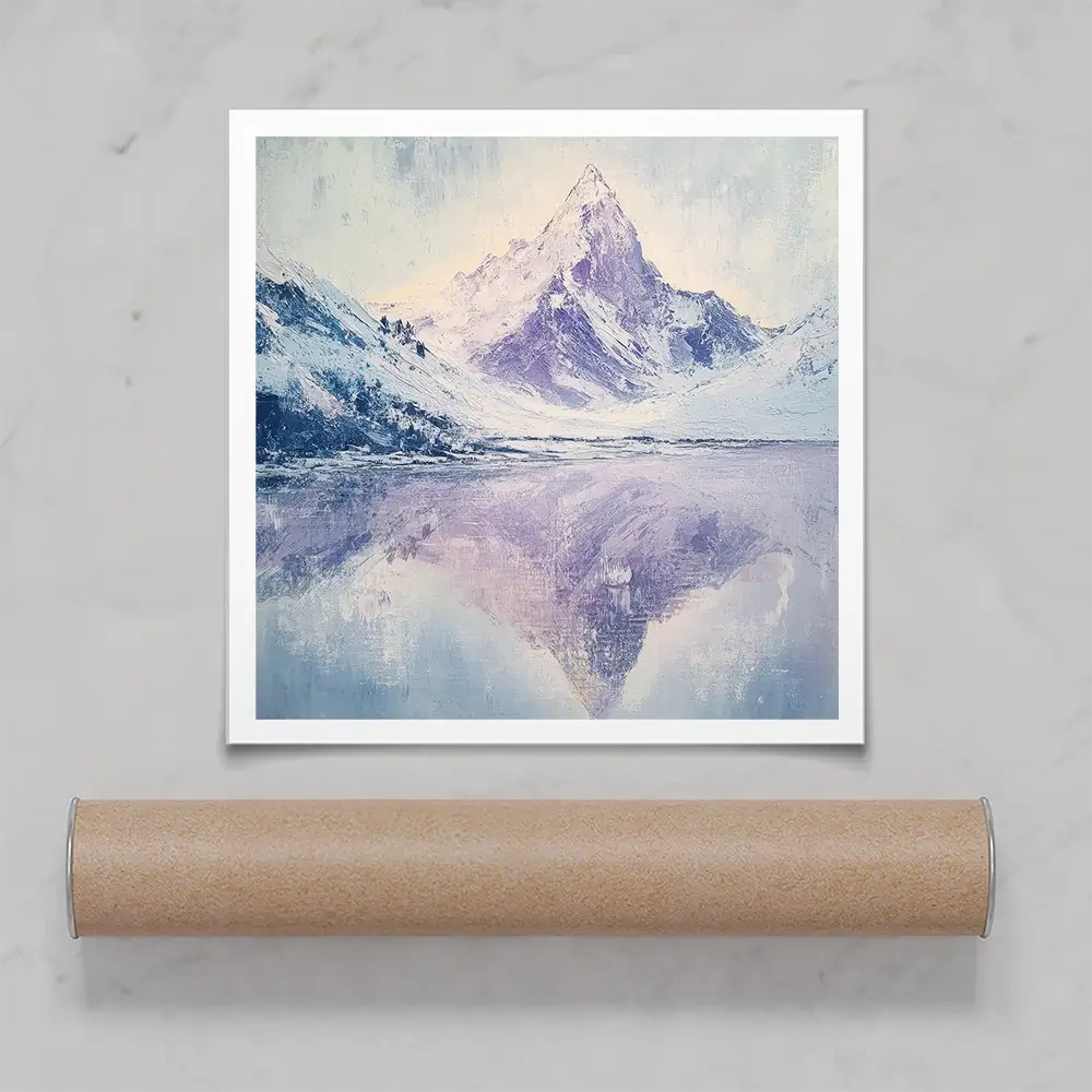 Winter Mountains Square Art Print Winter Mountains Square Art Print wall art product Tanya Ocean