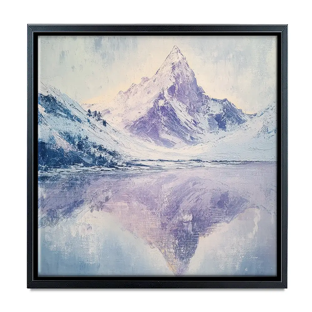 Winter Mountains Square Canvas Print Winter Mountains Square Canvas Print wall art product Tanya Ocean