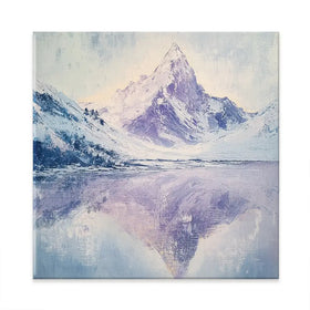 Winter Mountains Square Canvas Print Winter Mountains Square Canvas Print wall art product Tanya Ocean