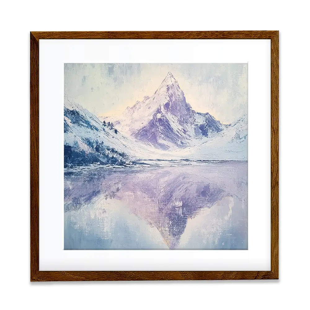 Winter Mountains Square Framed Art Print Winter Mountains Square Framed Art Print wall art product Tanya Ocean